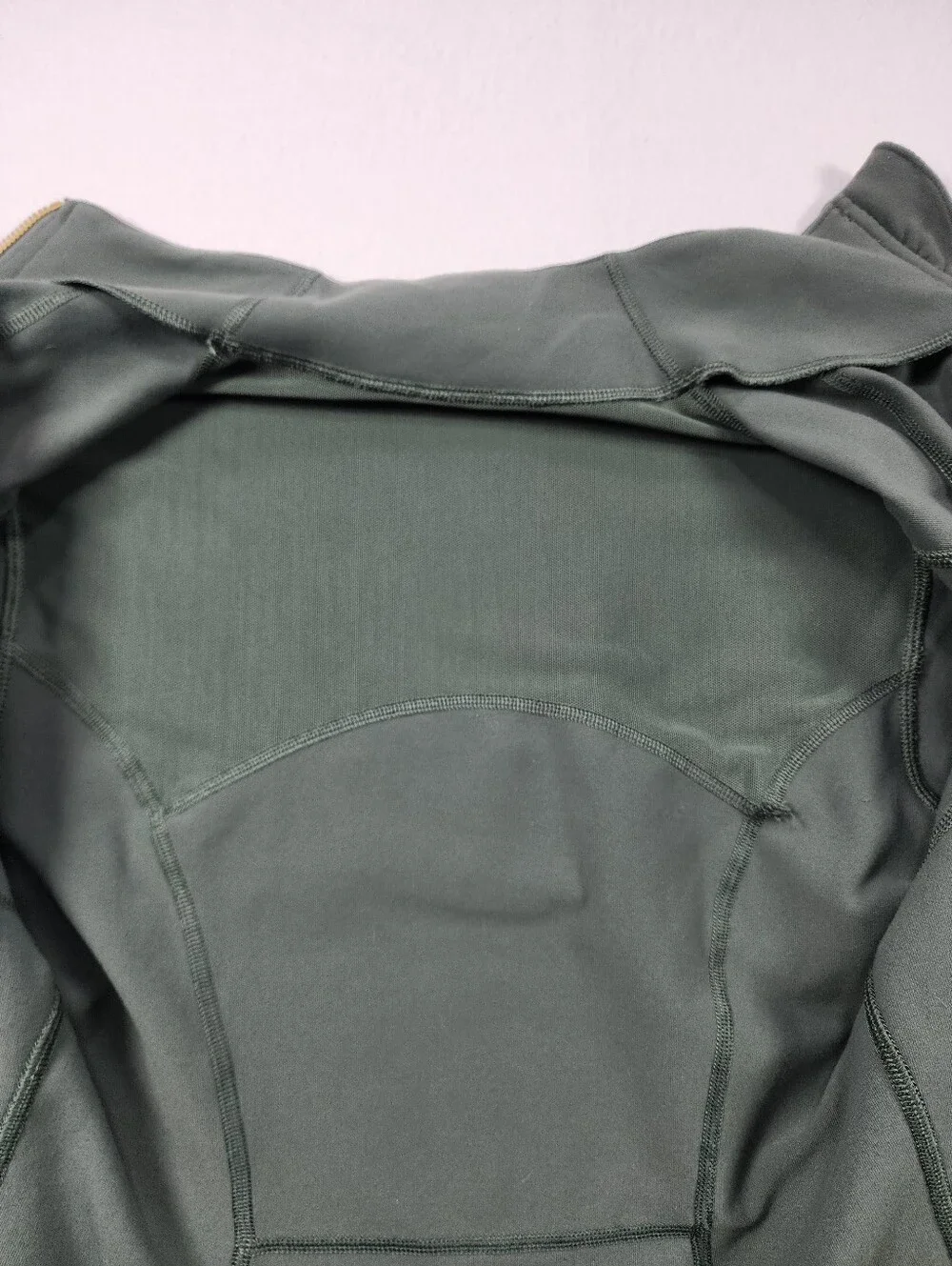 Lululemon Define Jacket Luon Green Gold Zip Thumbholes Size 8
